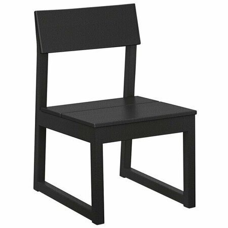 POLYWOOD Edge Black Dining Side Chair 633EMD100BL